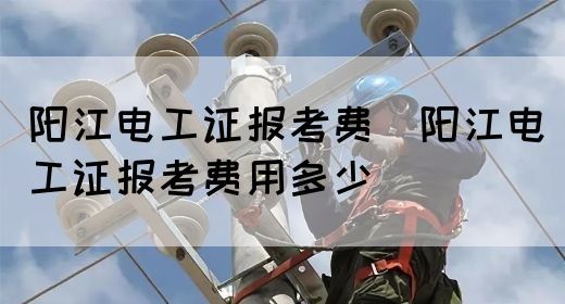 阳江电工证报考费（阳江电工证报考费用多少）(图1)