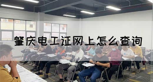肇庆电工证网上怎么查询