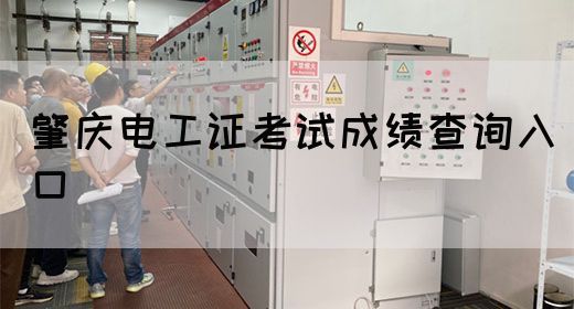 肇庆电工证考试成绩查询入口(图1)